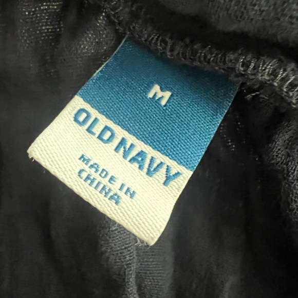 100% cotton Dark Blue Old Navy Smocked Waist Tiered Dress Size M - Picture 4 of 5